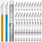 Exacto Knife, 2 Exacto Knives with 40 Spare Exacto Blades, Craft Knife, Hobby Knife, Precision Knife, Exacto Knife Set for Crafts, Arts, Modeling, Scrapbooking, Exacto Knife Blades (#11#16#17)